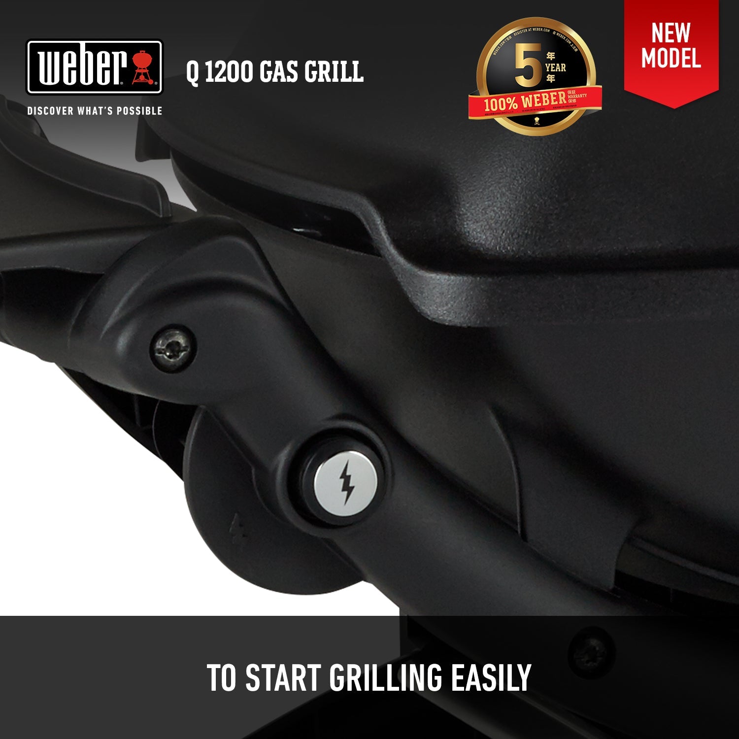 Weber - Q - Gas Grill Q 1200 Black WEBER