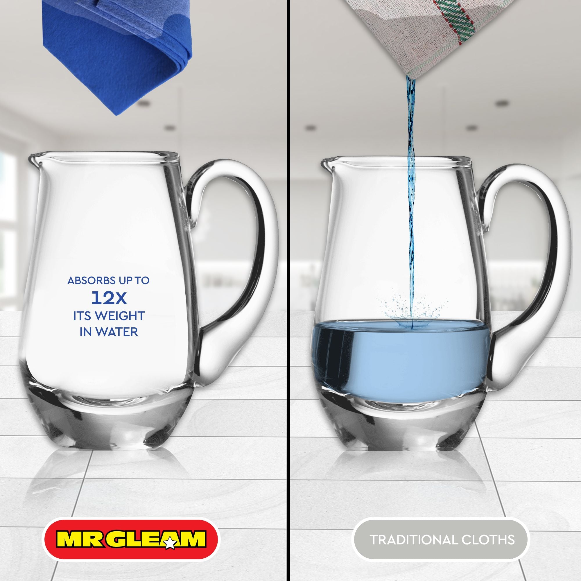 Mr Gleam Thick and Thirsty Nonwoven Cloth (40 cm x 50 cm) (Blue) MR GLEAM